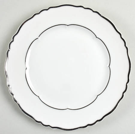 Versailles White (Platinum Trim) Salad Plate