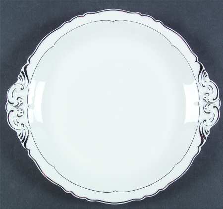 Versailles White (Platinum Trim) 13" Chop Plate (Round Platter)