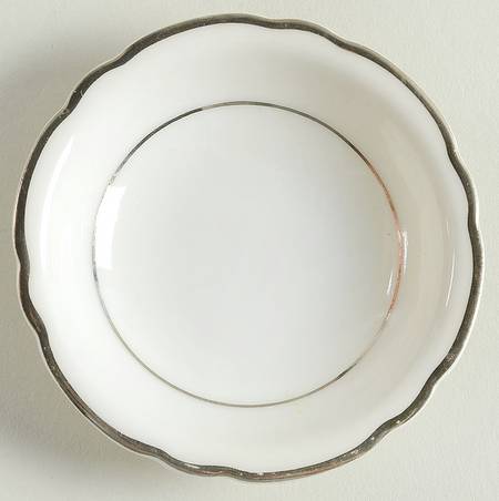 Versailles White (Platinum Trim) Butter Pat