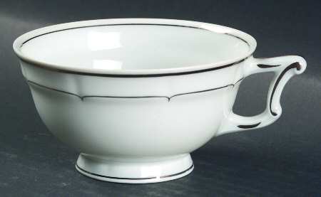 Versailles White (Platinum Trim) Footed Cup