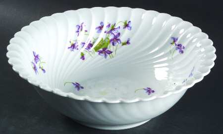 Violettes 10" Large Salad Serving Bowl
