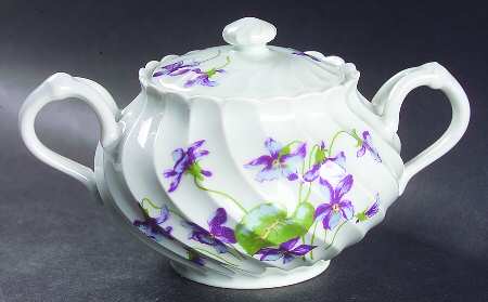 Violettes Sugar Bowl & Lid