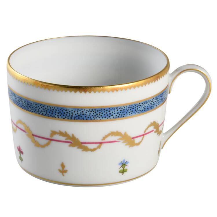 Vieux Paris Blue Flat Cup