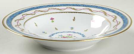Vieux Paris Blue Rim Soup Bowl