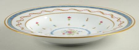 Vieux Paris Blue Large Rim Soup Bowl