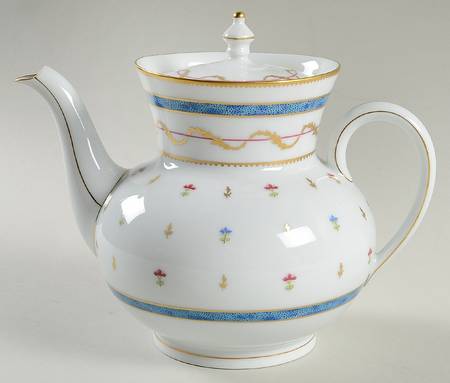 Vieux Paris Blue Teapot & Lid