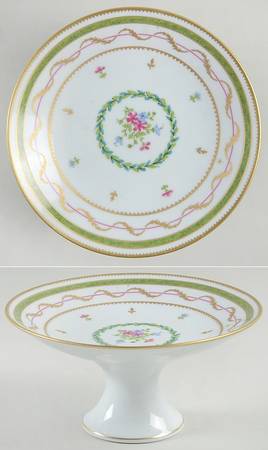 Vieux Paris Green (Vert) Round Compote (Height X Width)