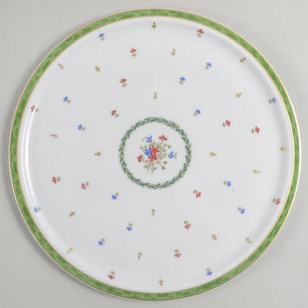 Vieux Paris Green (Vert) 12" Round Torte Plate