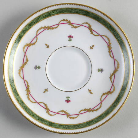Vieux Paris Green (Vert) Saucer for Oversized Cup