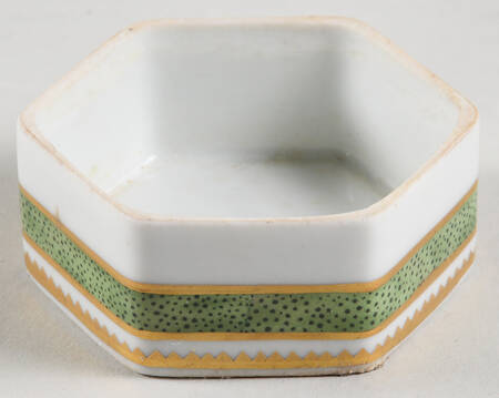 Vieux Paris Green (Vert) Hexagonal Box No Lid