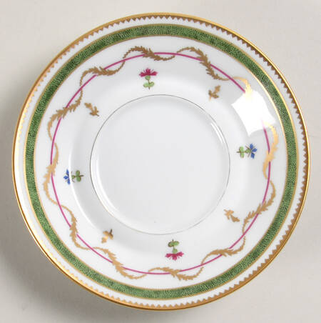 Vieux Paris Green (Vert) Saucer for Demitasse Cup