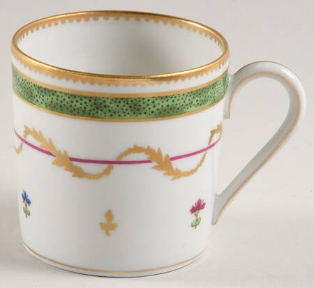 Vieux Paris Green (Vert) Flat Demitasse Cup
