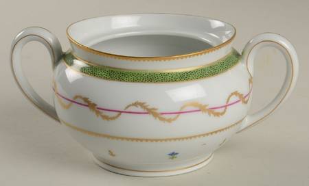 Vieux Paris Green (Vert) Sugar Bowl No Lid