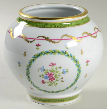 Vieux Paris Green (Vert) Boule Vase