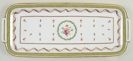 Vieux Paris Green (Vert) Large Sandwich Tray