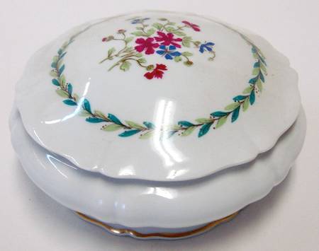 Vieux Paris Green (Vert) 5" Round Box & Lid