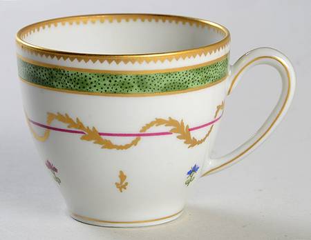 Vieux Paris Green (Vert) Flat Demitasse Cup
