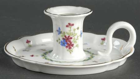 Vieux Paris Green (Vert) Handled Candleholder