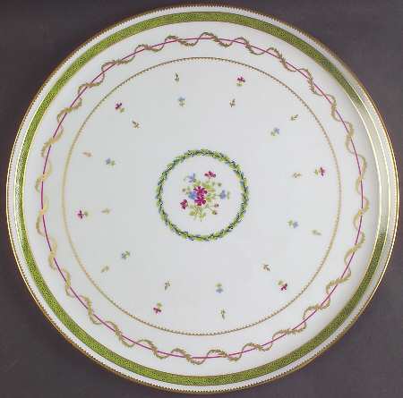 Vieux Paris Green (Vert) Cake Plate