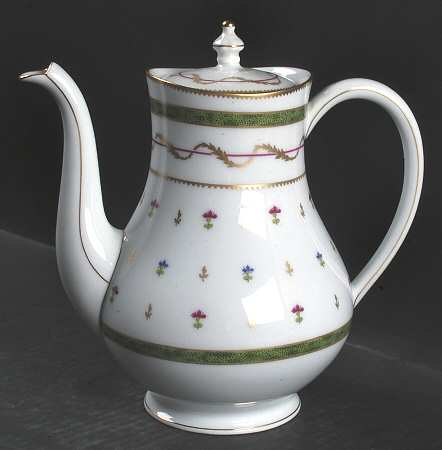Vieux Paris Green (Vert) Coffee Pot & Lid