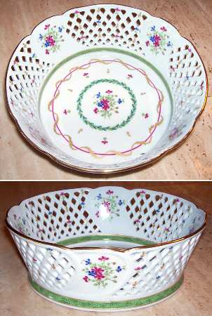 Vieux Paris Green (Vert) Fruit Basket