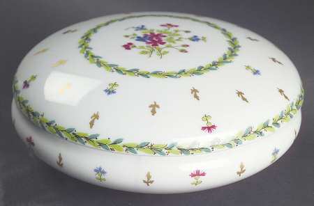 Vieux Paris Green (Vert) Round Box & Lid