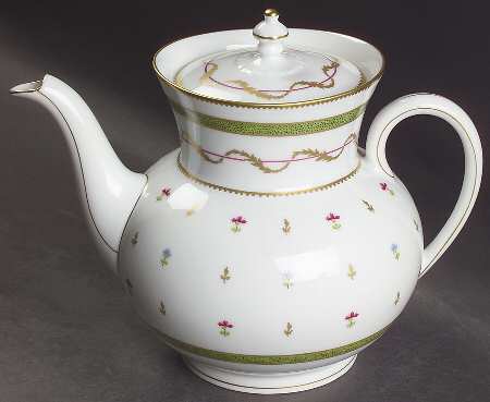 Vieux Paris Green (Vert) Teapot & Lid