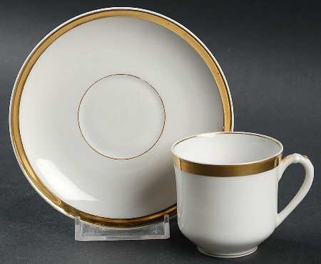 Wedding Ring Flat Demitasse Cup & Saucer Set