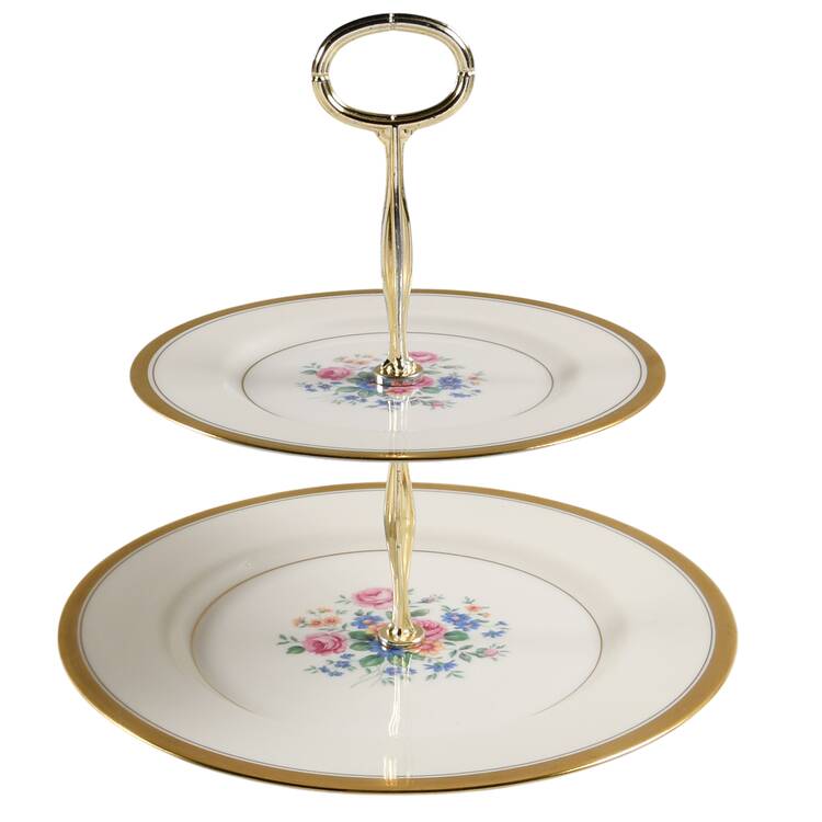 Windsor 6 5/8"-10"  2 Tiered Serving Tray (Dp, Sp) HC