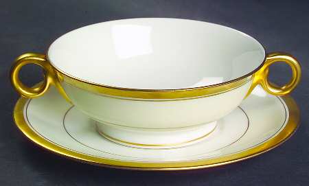 Windsor Footed Cream Soup Bowl & Saucer Set