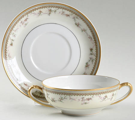 Yale Flat Cream Soup Bowl & Saucer Set