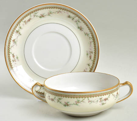 Yale Flat Cream Soup Bowl & Saucer Set