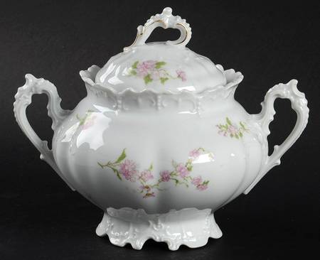 9322 Pink Sugar Bowl & Lid