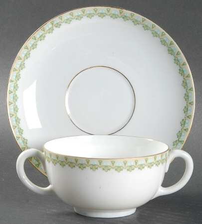 Sylvia Footed Bouillon Cup & Saucer
