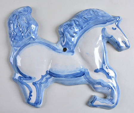 Blue Horse Plaque Wall