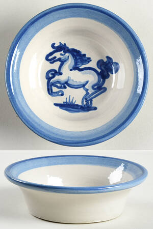 Blue Horse Ramekin by M A Hadley