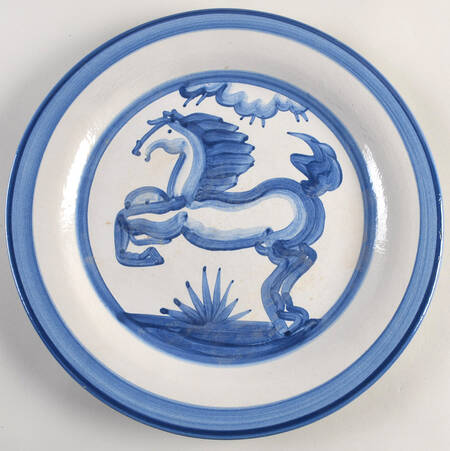 Blue Horse 12" Chop Plate (Round Platter)