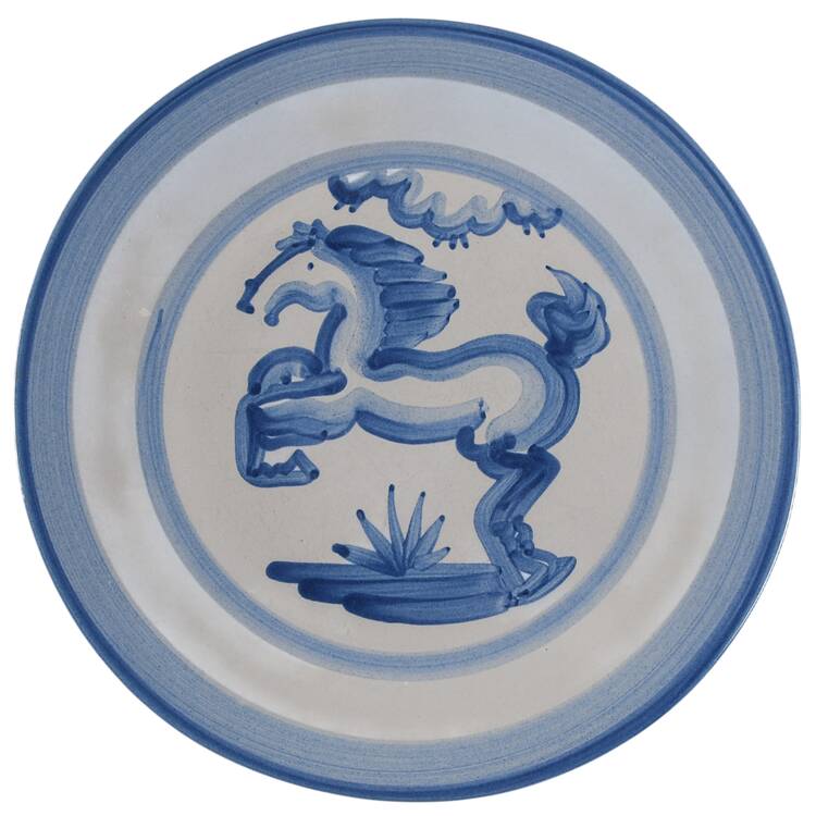 Blue Horse Dinner Plate