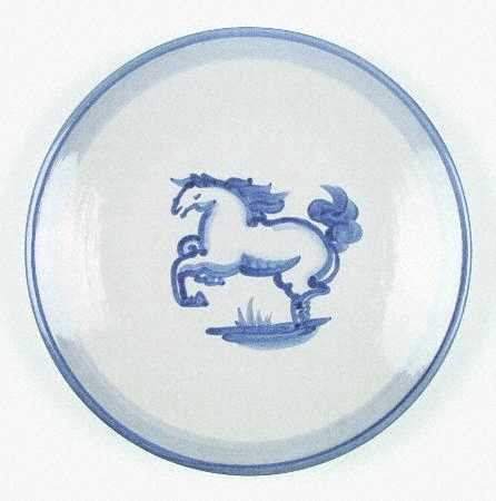 Blue Horse Luncheon Plate