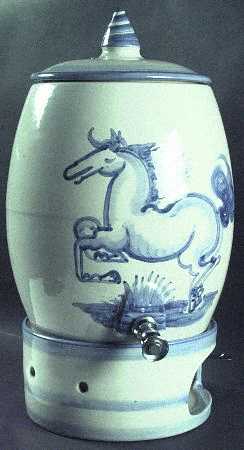 Blue Horse 4-Piece Samovar with Stand and Burner