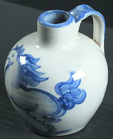 Blue Horse Jug Shape Vase