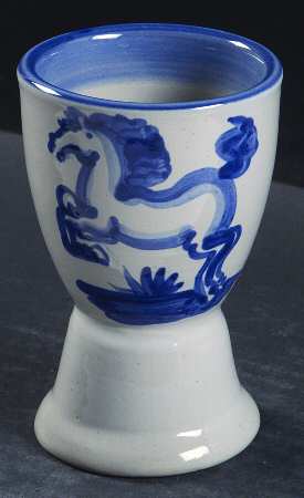 Blue Horse Double Egg Cup