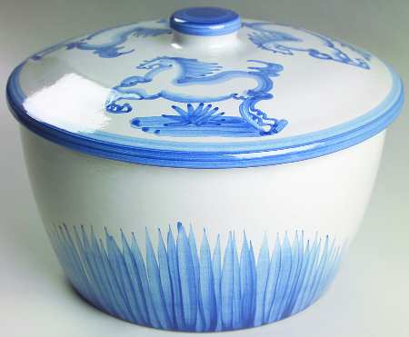 Blue Horse Large Tureen/Baker & Lid