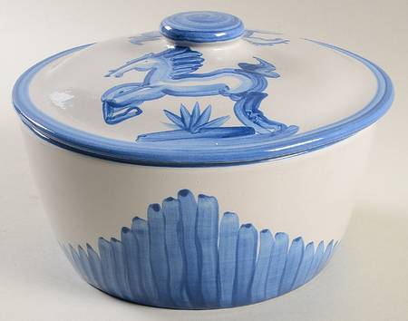 Blue Horse 2 Qt Round Covered Casserole