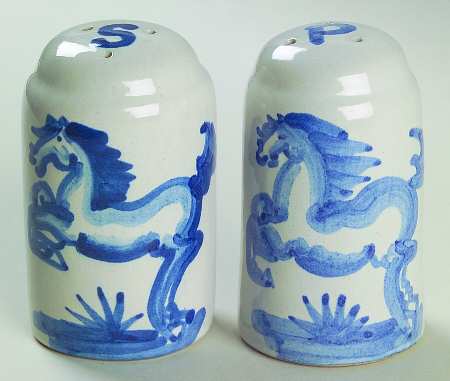 Blue Horse Salt & Pepper Set