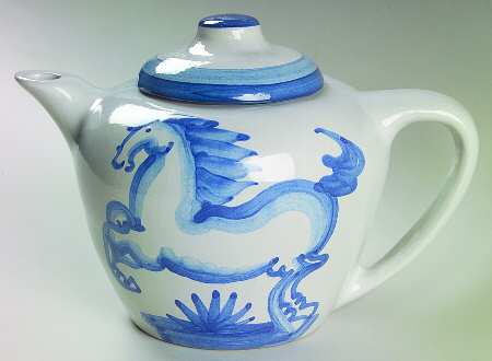 Blue Horse Teapot & Lid