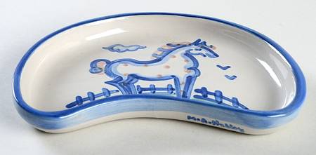 Blue Horse Crescent Salad Plate