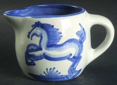 Blue Horse Creamer by M A Hadley