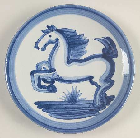 Blue Horse Bread & Butter Plate