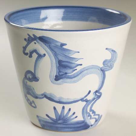 Blue Horse 5" Cachepot